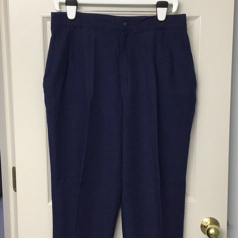 Light weight linen like navy blue slacks
